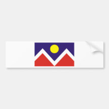 Bandera de Denver Pegatina De Parachoque