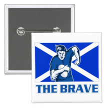 bandera de Escocia del jugador del rugbi el valien Pin
