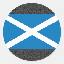 Bandera de Escocia Pegatinas Redondas