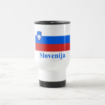 Bandera de Eslovenia con nombre en esloveno Tazas
