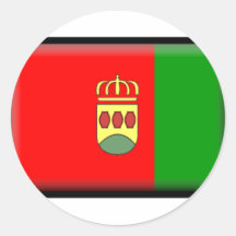 Bandera de España Alcorcón Pegatinas Redondas