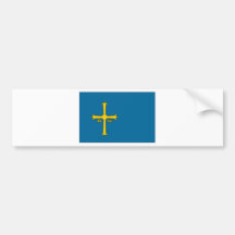 Bandera de España Asturias Pegatina De Parachoque