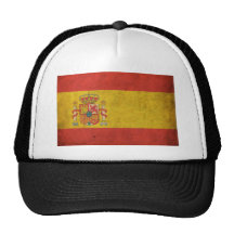 Bandera de España del vintage Gorros