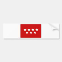 Bandera de España Madrid Etiqueta De Parachoque