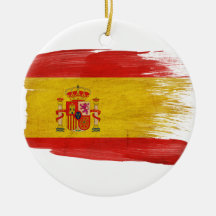 Bandera de España Ornamentos De Navidad