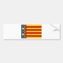 Bandera de España Valencia Pegatina De Parachoque