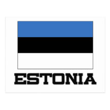 Bandera de Estonia Tarjeta Postal