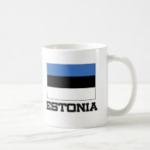 Bandera de Estonia Tazas