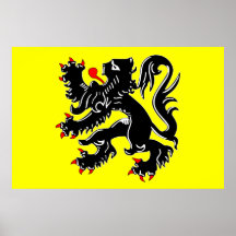 Bandera de Flandes, Bélgica Posters