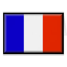 Bandera de Francia Tarjeton