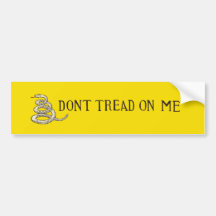 Bandera de Gadsden - no pise en mí, estilo clásico Pegatina De Parachoque