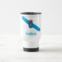 Bandera de Galicia con nombre Tazas