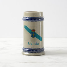 Bandera de Galicia con nombre Tazas De Café