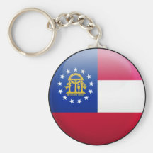 Bandera de Georgia los E.E.U.U. Llavero