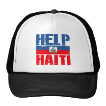BANDERA DE HAITÍ DE LA AYUDA GORRA