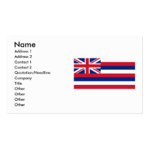 Bandera de Hawaii Plantilla De Tarjeta De Visita