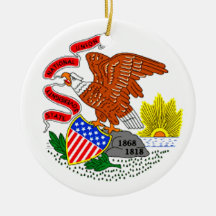 Bandera de Illinois Adorno De Reyes
