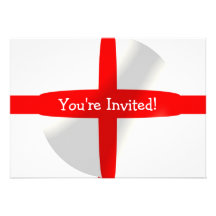 Bandera de Inglaterra con la invitación de la burb