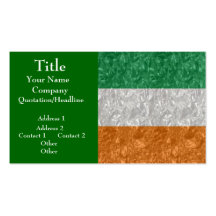 Bandera de Irlanda - arrugada Tarjeta De Visita