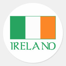 Bandera de Irlanda Pegatinas Redondas