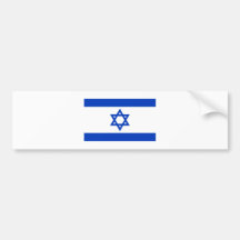 Bandera de Israel Etiqueta De Parachoque