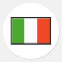 Bandera de Italia Pegatinas Redondas