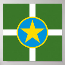 Bandera de Jackson Mississippi Impresiones