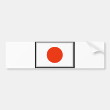 Bandera de Japón Etiqueta De Parachoque