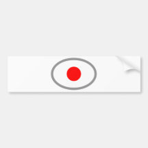 ¡Bandera de Japón - refresque el diseño! Etiqueta De Parachoque