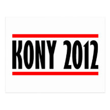Bandera de José Kony de la parada de Kony 2012 Postal