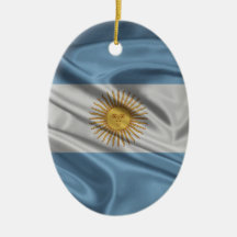 Bandera de la Argentina Adorno De Navidad