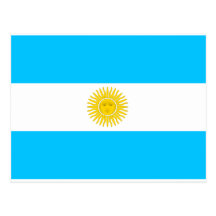 Bandera de la Argentina Tarjeta Postal