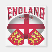 Bandera de la bola de rugbi de Inglaterra Iman De Frigorífico