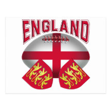 Bandera de la bola de rugbi de Inglaterra Tarjetas Postales