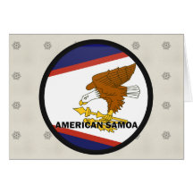 Bandera de la calidad de American Samoa Roundel Tarjeta