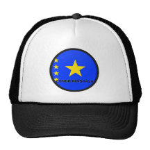 Bandera de la calidad de Congo Kinshasa Roundel Gorras