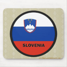 Bandera de la calidad de Eslovenia Roundel Tapete De Raton
