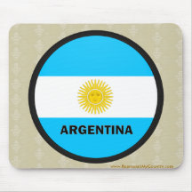 Bandera de la calidad de la Argentina Roundel Tapetes De Raton