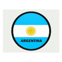 Bandera de la calidad de la Argentina Roundel Tarjetas Postales