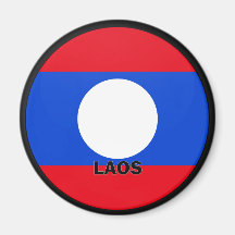 Bandera de la calidad de Laos Roundel Imanes Para Frigoríficos