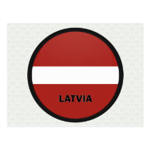 Bandera de la calidad de Letonia Roundel Tarjetas Postales