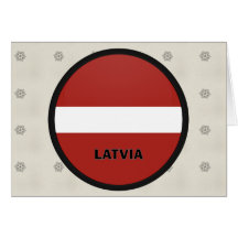 Bandera de la calidad de Letonia Roundel Tarjetas