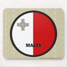 Bandera de la calidad de Malta Roundel Tapete De Ratón
