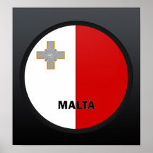 Bandera de la calidad de Malta Roundel Posters