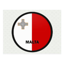 Bandera de la calidad de Malta Roundel Tarjeta Postal