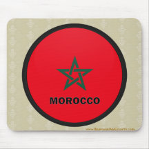 Bandera de la calidad de Marruecos Roundel Alfombrilla De Raton