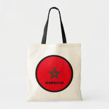 Bandera de la calidad de Marruecos Roundel Bolsa Lienzo