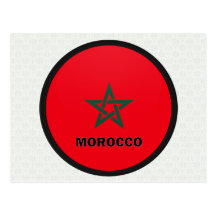 Bandera de la calidad de Marruecos Roundel Tarjeta Postal