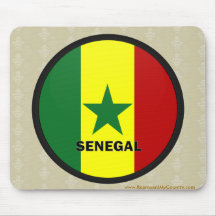 Bandera de la calidad de Senegal Roundel Tapete De Ratón