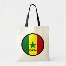 Bandera de la calidad de Senegal Roundel Bolsas